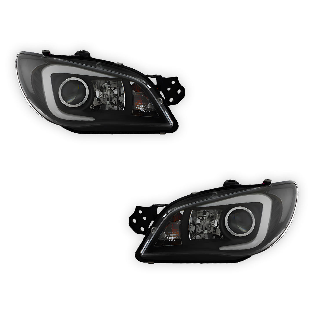 Subaru Impreza GD (2005 - 2007) Halogen Model LED DRL Projector Headlights LH + RH