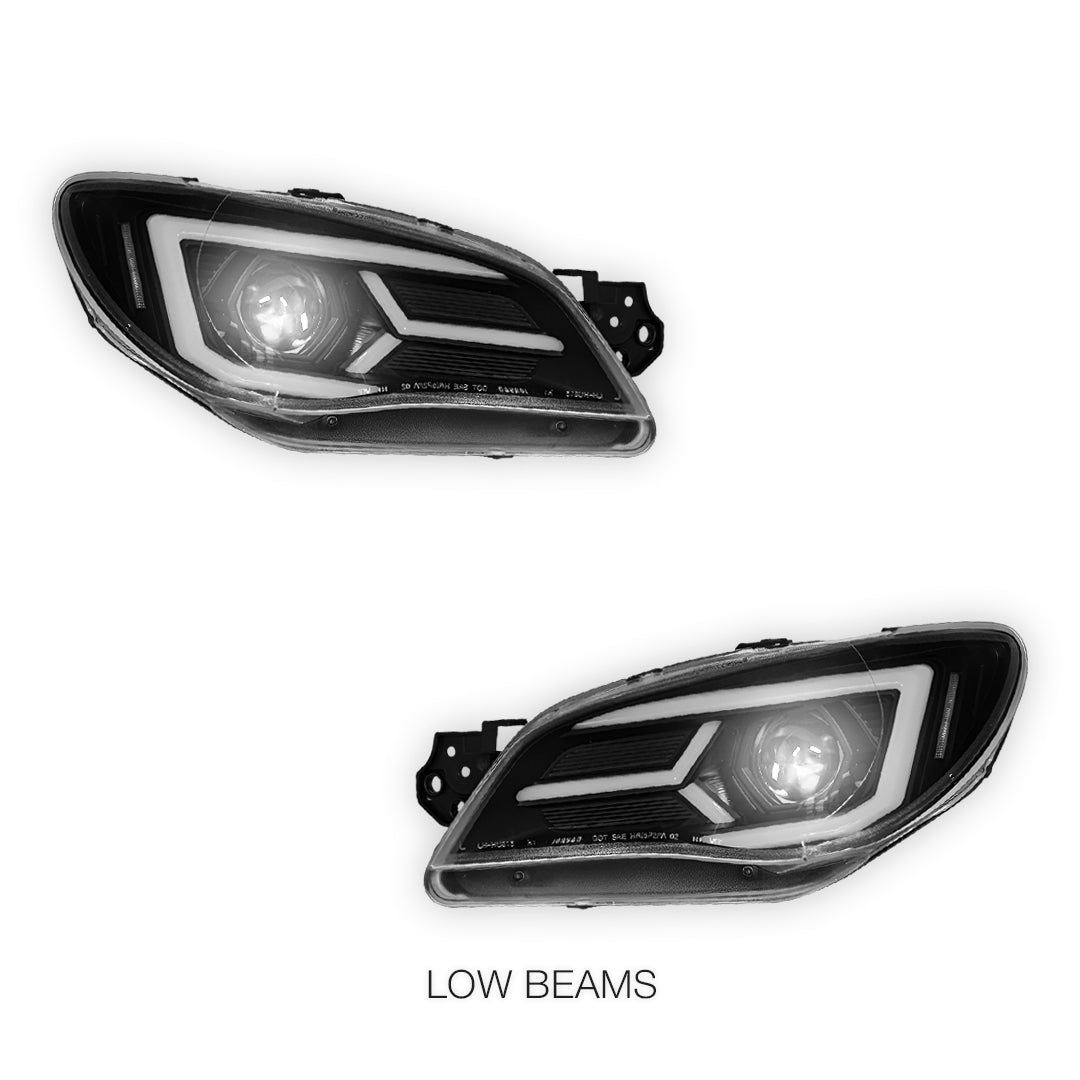 Subaru Impreza GD (2005 - 2007) Halogen Model LED DRL Projector Headlights LH + RH