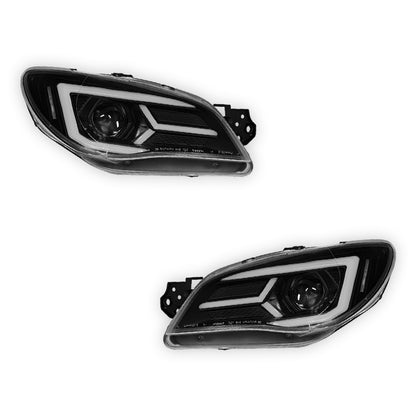 Subaru Impreza GD (2005 - 2007) Halogen Model LED DRL Projector Headlights LH + RH