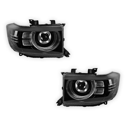 Toyota LandCruiser 70 / 73 / 75 / 76 / 78 / 79 Series (2007- 2022) LED DRL Dual Beam Projector Headlights LH + RH