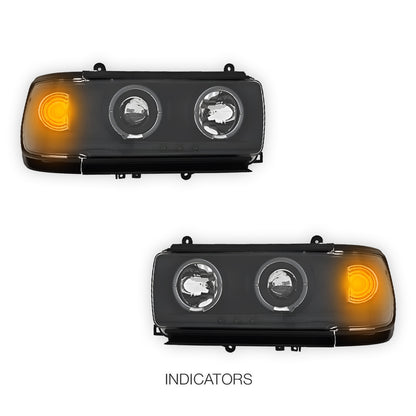 Toyota LandCruiser 80 Series (1990- 1997) LED DRL Projector Headlights LH + RH