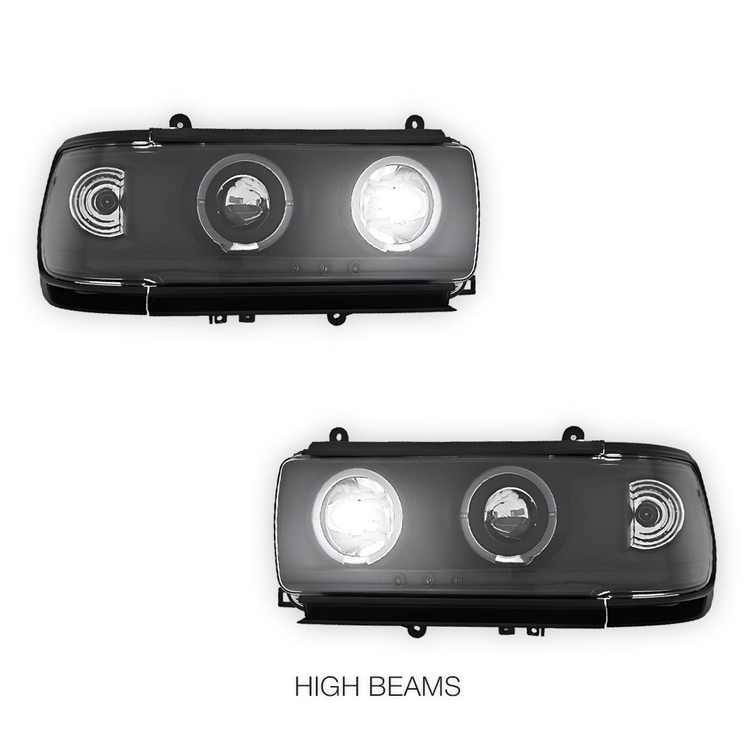 Toyota LandCruiser 80 Series (1990- 1997) LED DRL Projector Headlights LH + RH