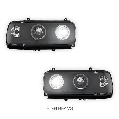 Toyota LandCruiser 80 Series (1990- 1997) LED DRL Projector Headlights LH + RH