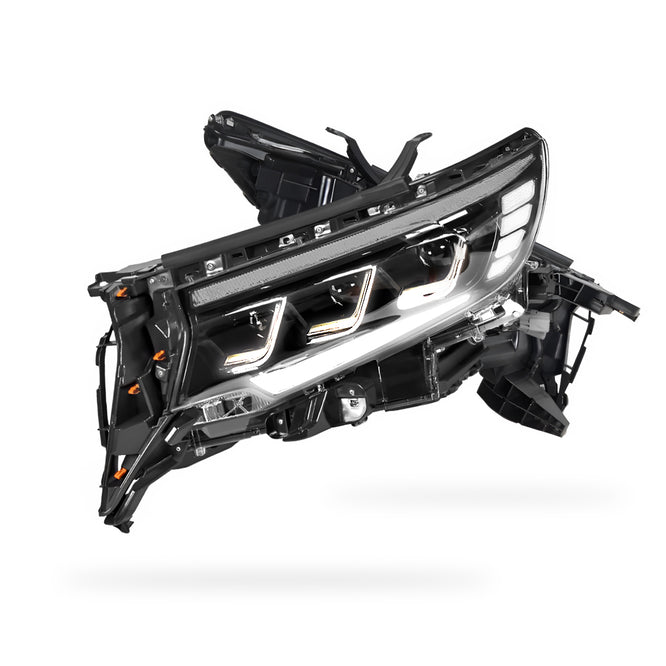 Toyota LandCruiser Prado 150 Series (2018- 2023) FULL LED DRL Sequential Projector Headlights LH + RH