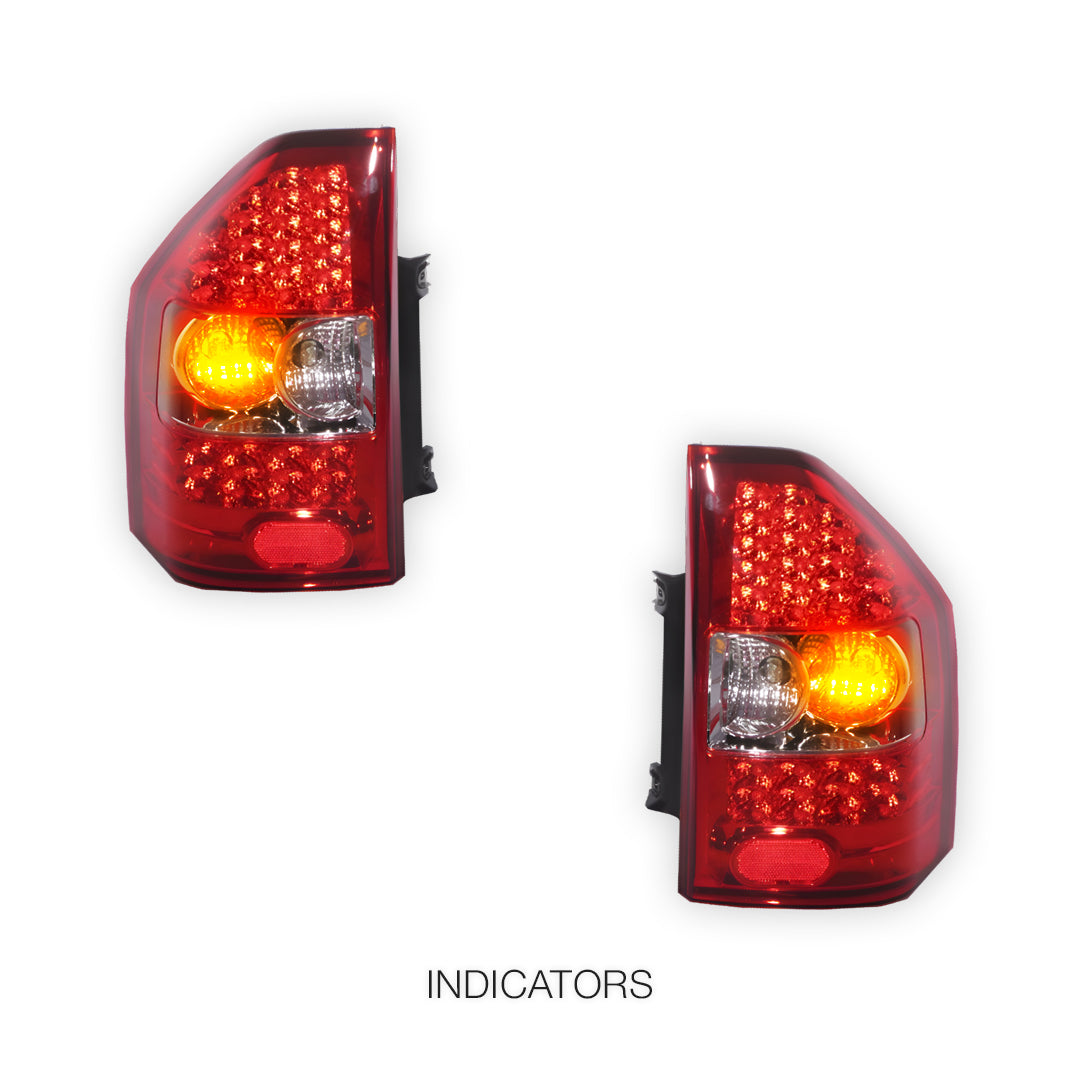 Mitsubishi Pajero NM / NP (2000 - 2006) Smoked Red LED Tail Lights LH + RH