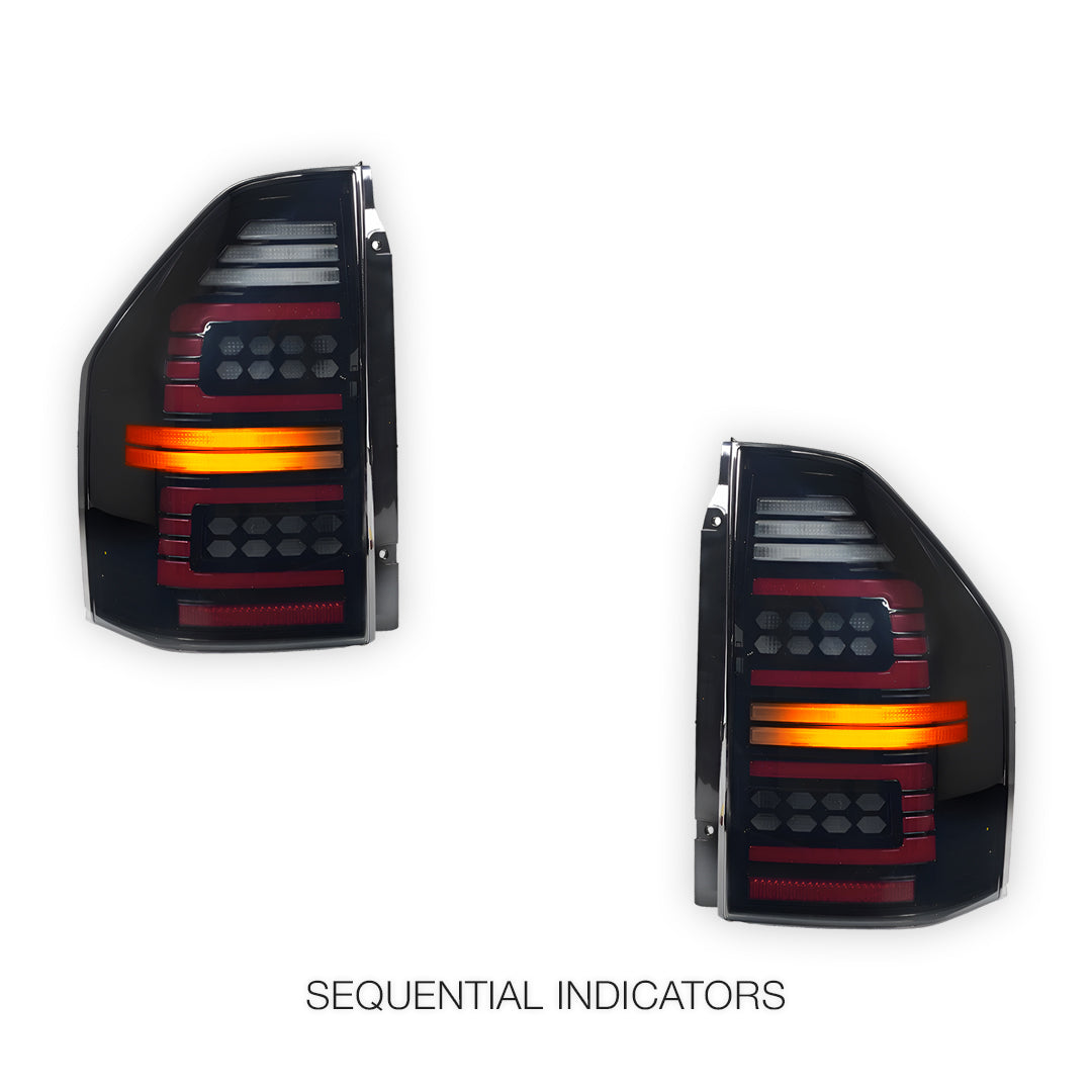 Mitsubishi Pajero NM / NP (2000 - 2006) Smoked Sequential Full LED Tail Lights LH + RH