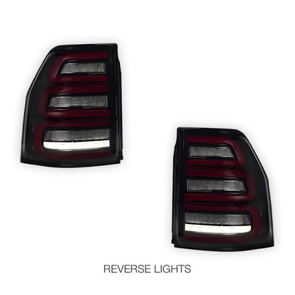 Mitsubishi Pajero NS / NT / NW / NX (2007 - 2021) Smoked Black Sequential Full 3D LED Stripe Bar Tail Lights LH + RH