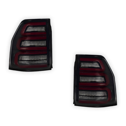 Mitsubishi Pajero NS / NT / NW / NX (2007 - 2021) Smoked Black Sequential Full 3D LED Stripe Bar Tail Lights LH + RH