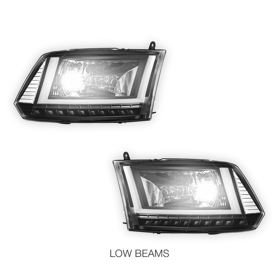 RAM 2500 (2013 - 2018) U-LED DRL Sequential Signal Headlights LH + RH