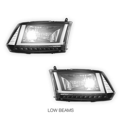 RAM 2500 (2013 - 2018) U-LED DRL Sequential Signal Headlights LH + RH