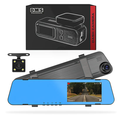 Universal 4.5" Rearview Mirror Dashboard Camera