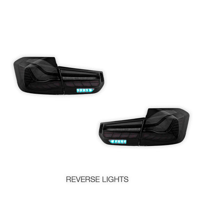 BMW 3-Series F30 / F80 / M3 (2012 - 2019) GTS Style Sequential Smoked LED Tail Lights LH + RH
