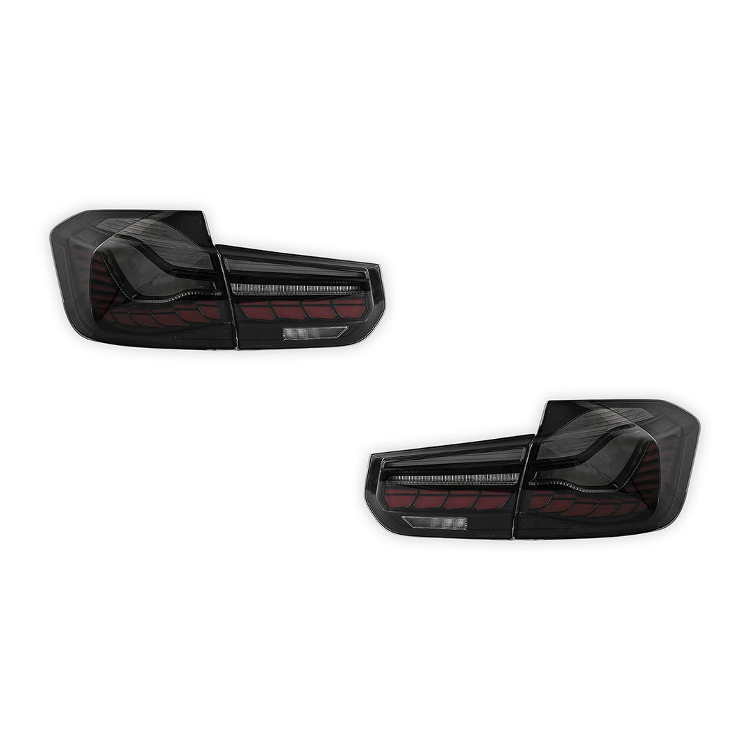 BMW 3-Series F30 / F80 / M3 (2012 - 2019) GTS Style Sequential Smoked LED Tail Lights LH + RH