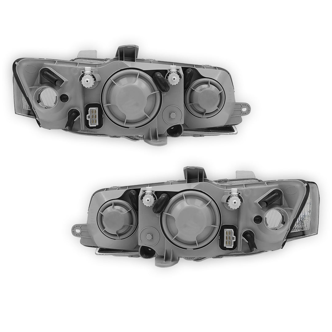 Holden Commodore VY (2002 - 2004) Black OEM Style Headlights LH + RH