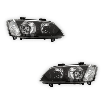 Holden Commodore VE Series 1 (2006 - 2010) Black OEM Style Headlights LH + RH