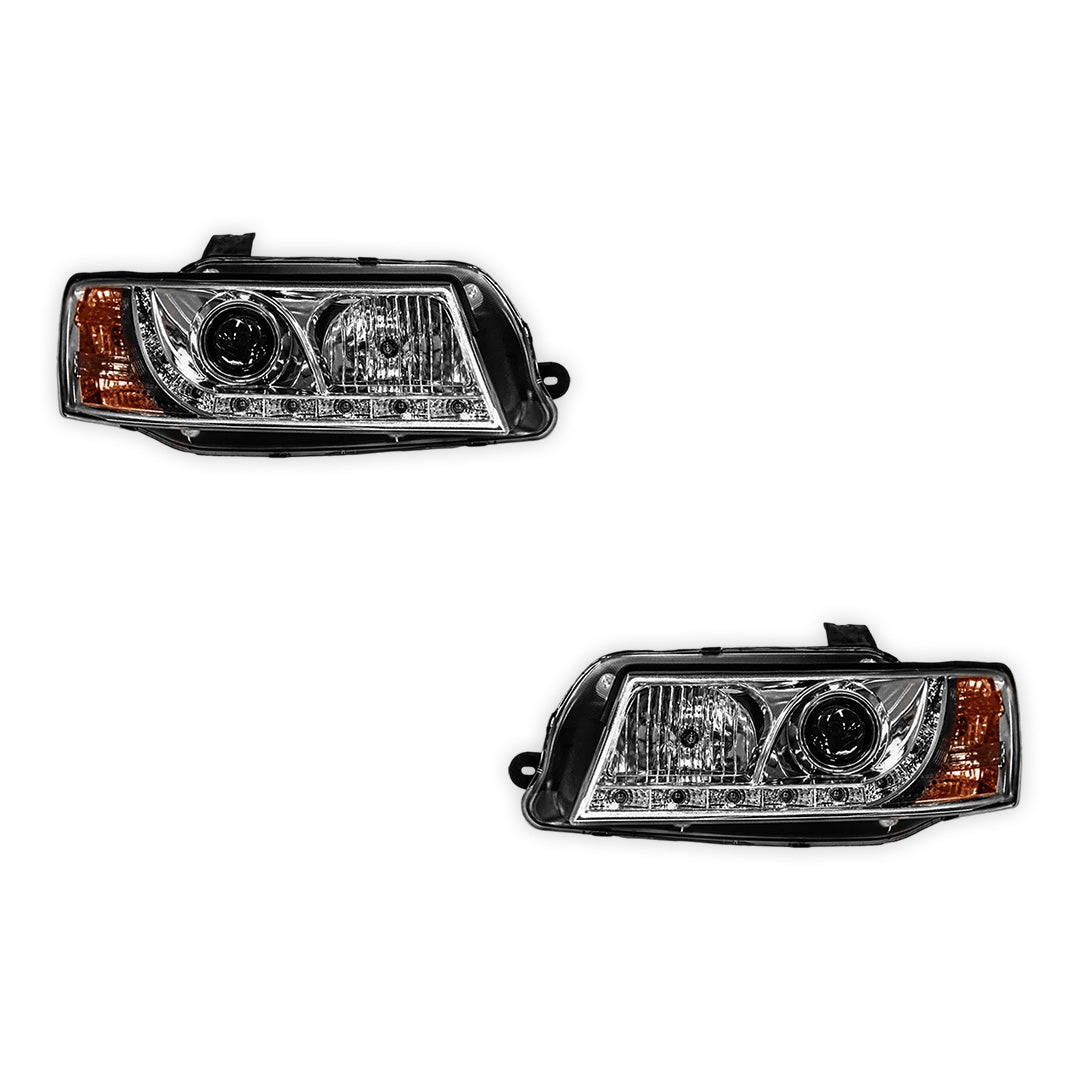 Holden Commodore VZ (2004 - 2007) Crystal Clear DRL LED Projector Headlights LH + RH