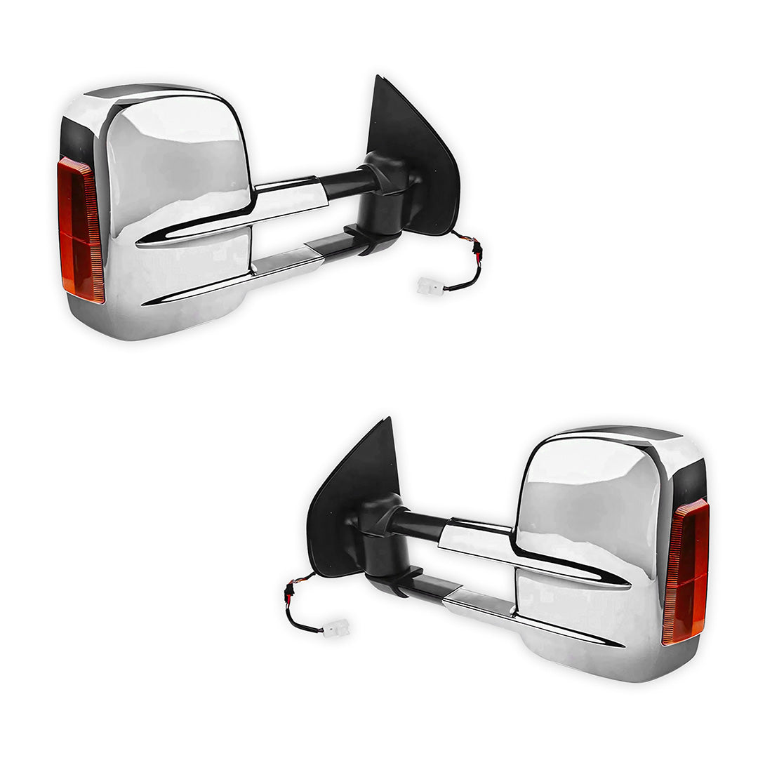 Holden Colorado RC (2008 - 2011) Chrome Extendable Towing Side Mirrors