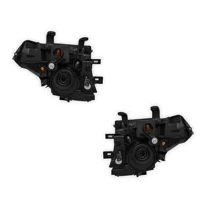 Nissan Navara D40 Thai Built (2008 - 2014) Black OEM Style Headlights LH + RH