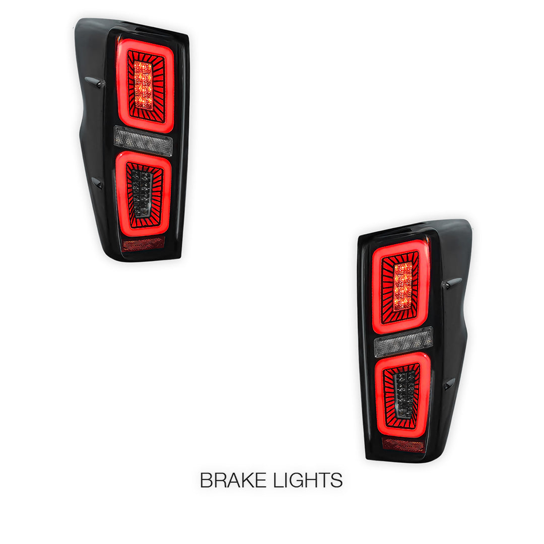 Isuzu D-Max RG (2020 - 2024) Sequential Smoked Beast Style LED Tail Lights LH + RH