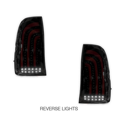 Toyota Hilux N80 / Revo Rocco (2015 - 2024) Sequential Smoked 3D Stripe Bar Full LED Tail Lights LH + RH