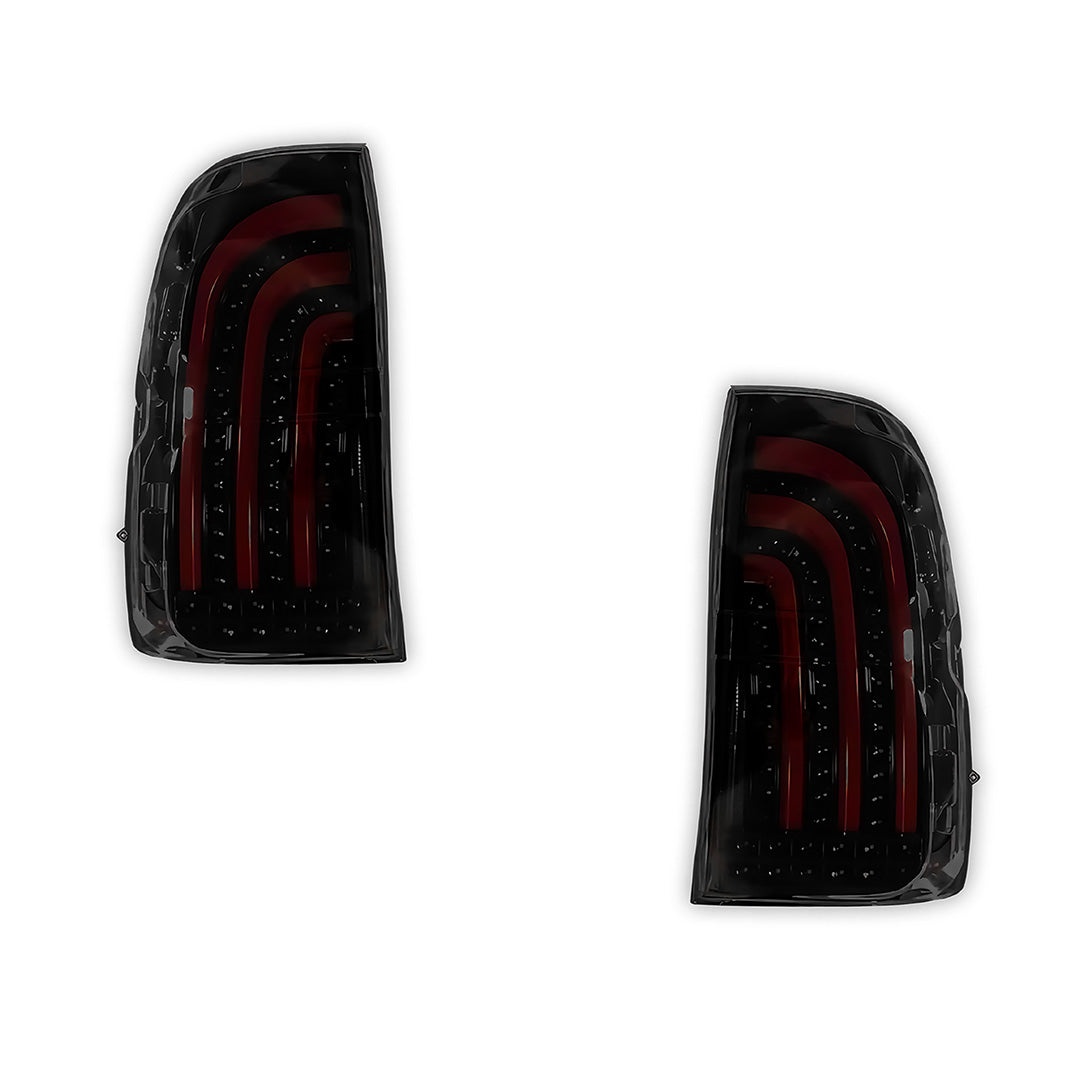 Toyota Hilux N80 / Revo Rocco (2015 - 2024) Sequential Smoked 3D Stripe Bar Full LED Tail Lights LH + RH