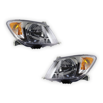 Toyota Hilux N70 (2005 - 2011) Clear / Amber OEM Style Headlights LH + RH