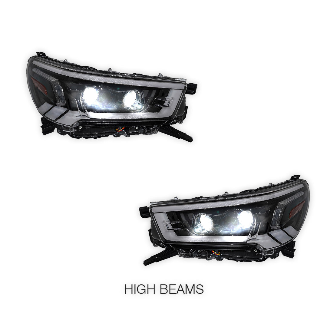 Toyota Hilux N80 (2020 - 2024) Sequential DRL Projector Headlights LH + RH