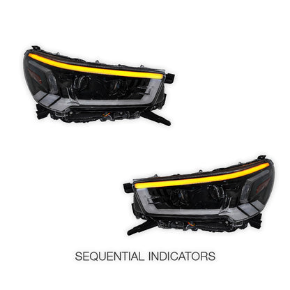 Toyota Hilux N80 (2020 - 2024) Sequential DRL Projector Headlights LH + RH