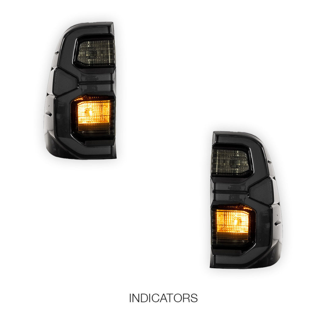 Toyota Hilux N80 (2015 - 2020) Smoked Tail Lights LH + RH