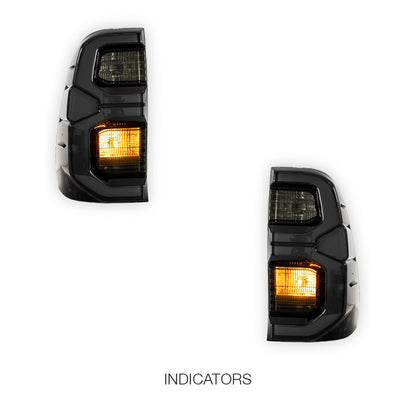 Toyota Hilux N80 (2015 - 2020) Smoked Tail Lights LH + RH