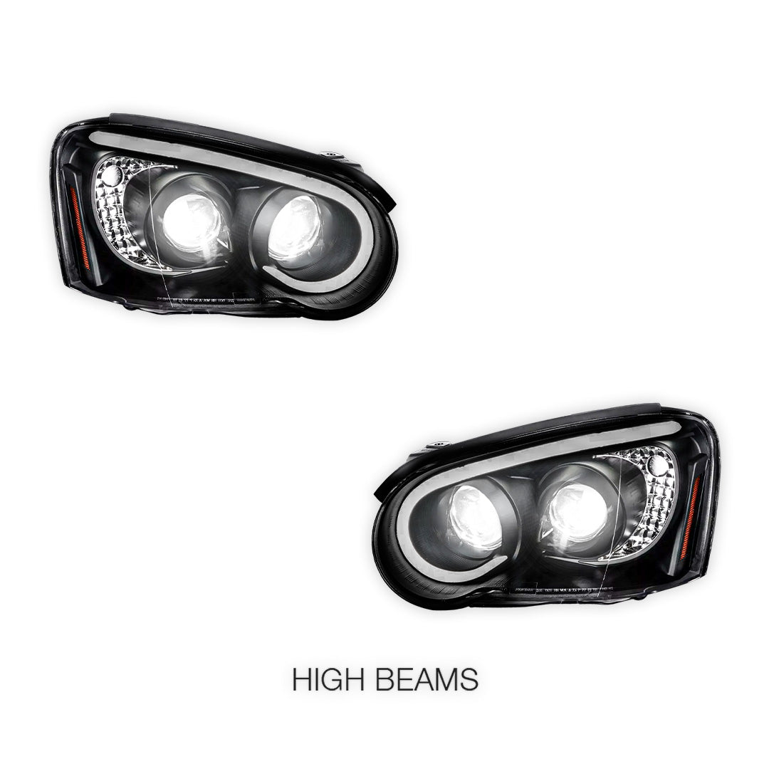 Subaru Impreza GD WRX Blob Eye (2003 - 2005) LED Projector Headlights LH + RH