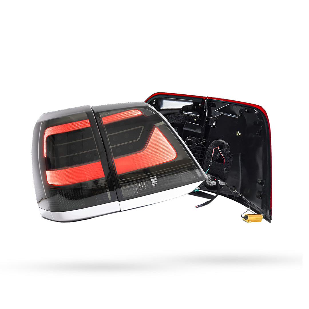 Toyota LandCruiser 200 Series (2008 - 2015) Smoked LED Tail Lights LH + RH