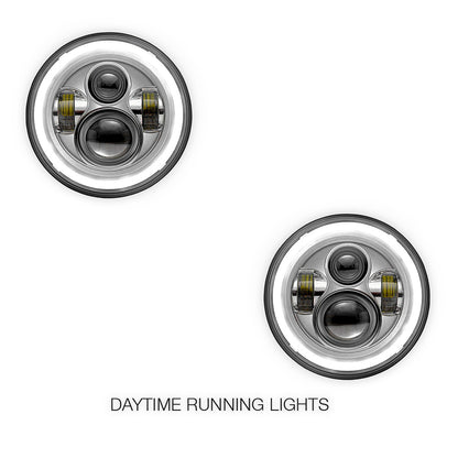 Jeep Wrangler TJ (1997 - 2006) 7" Round LED Headlights LH + RH