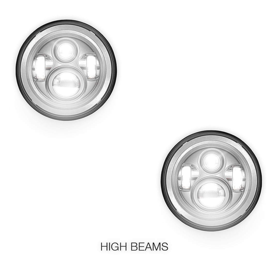 Jeep Wrangler TJ (1997 - 2006) 7" Round LED Headlights LH + RH
