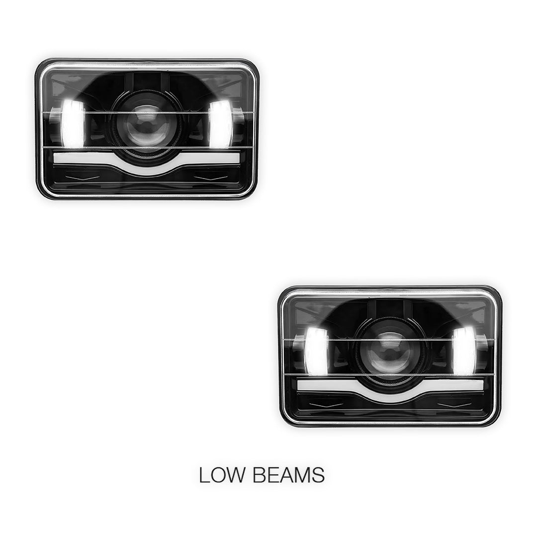 Toyota LandCruiser 60 / 80 Series (1980 - 1998) 4x6" LED Headlights LH + RH