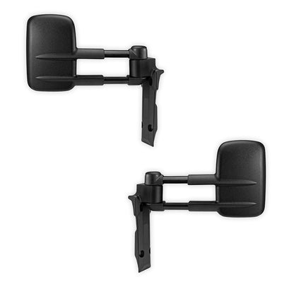 Toyota LandCruiser 70 / 75 / 78 / 79 Series (1984 - 2019) Black Extendable Towing Side Mirrors
