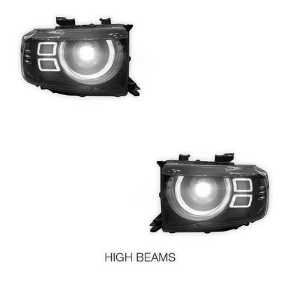 Toyota LandCruiser VDJ76 / 78 / 79 Series (2007 - 2024) Smoked LED Headlights LH + RH
