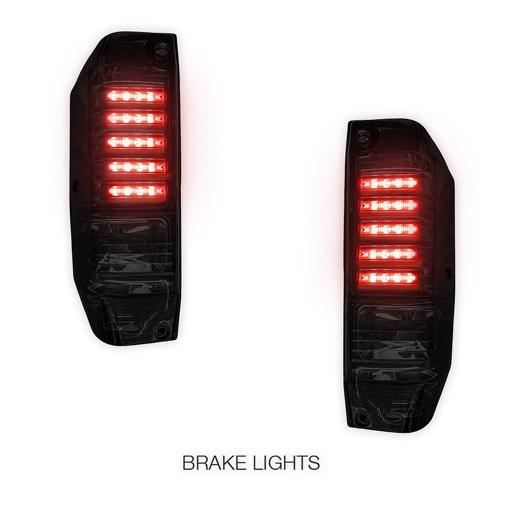 Toyota LandCruiser FJ75 / 76 Series (1984 - 2007) Smoked LED Tail Lights LH + RH