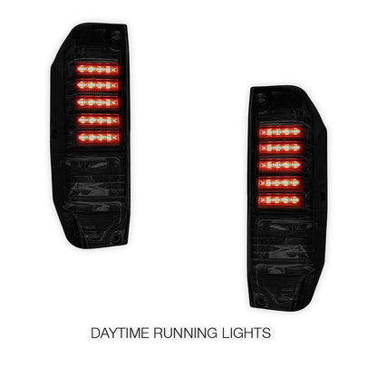 Toyota LandCruiser FJ75 / 76 Series (1984 - 2007) Smoked LED Tail Lights LH + RH