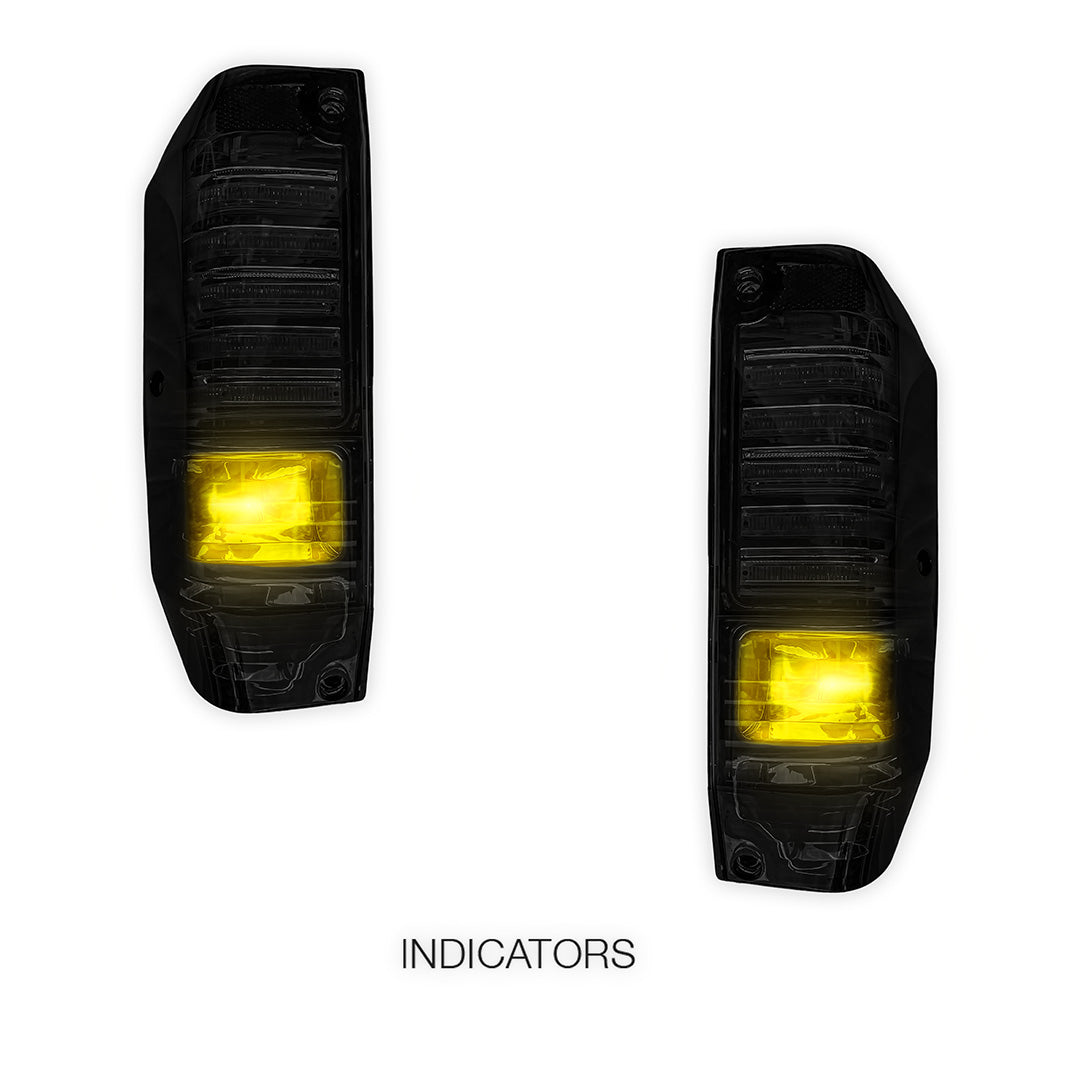 Toyota LandCruiser FJ75 / 76 Series (1984 - 2007) Smoked LED Tail Lights LH + RH