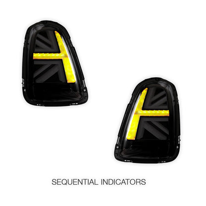 Mini Cooper R56 / R57 / R58 / R59 (2007 - 2015) Sequential Smoked LED Tail Lights LH + RH