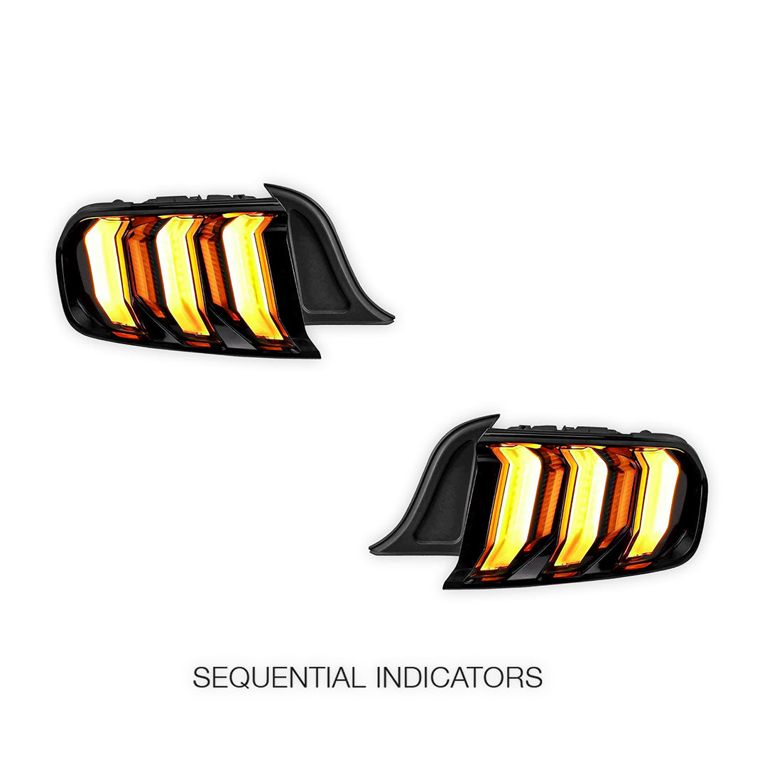 Ford Mustang FM / FN (2015 - 2021) Sequential Smoked Full LED Tail Lights LH + RH