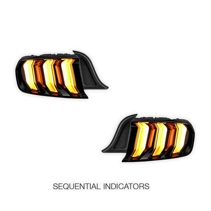 Ford Mustang FM / FN (2015 - 2021) Sequential Smoked Full LED Tail Lights LH + RH