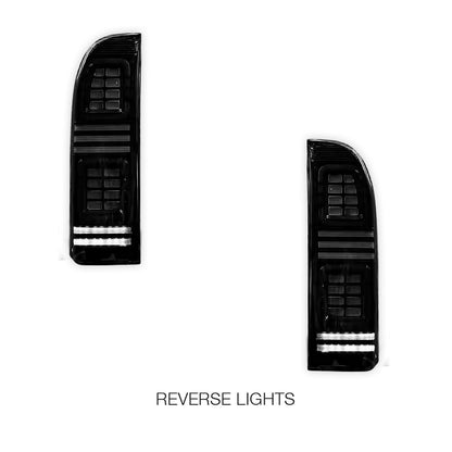 Nissan Patrol GU / Y61 Wagon (2004 - 2015) Sequential Smoked Full LED Tail Lights LH + RH