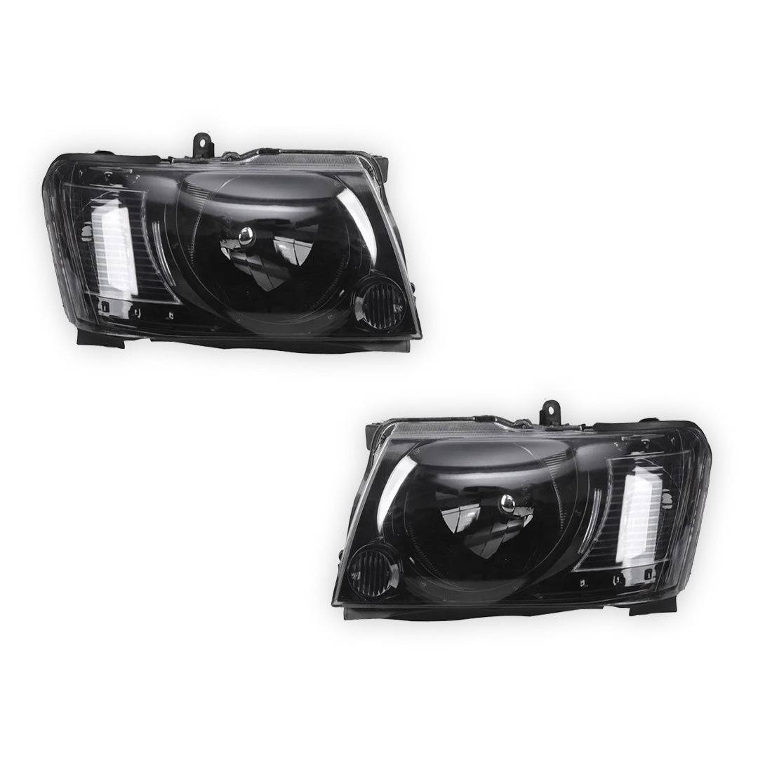 Nissan Patrol / Safari GU Y61 Wagon & Ute (2004 - 2015) Smoked Headlights LH + RH