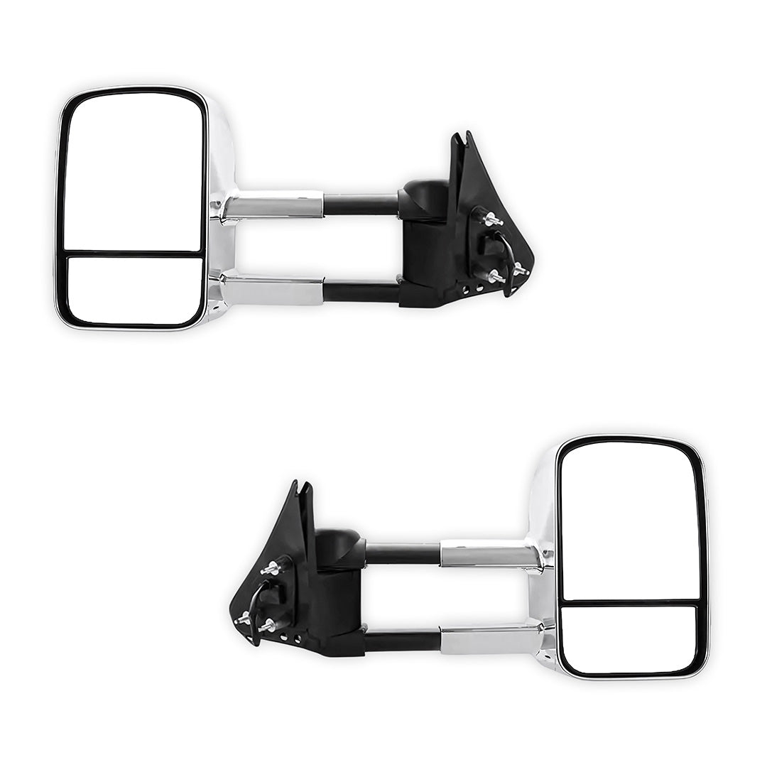 Nissan Patrol GU / Y61 / TY61 (1997 - 2016) Chrome Extendable Towing Side Mirrors