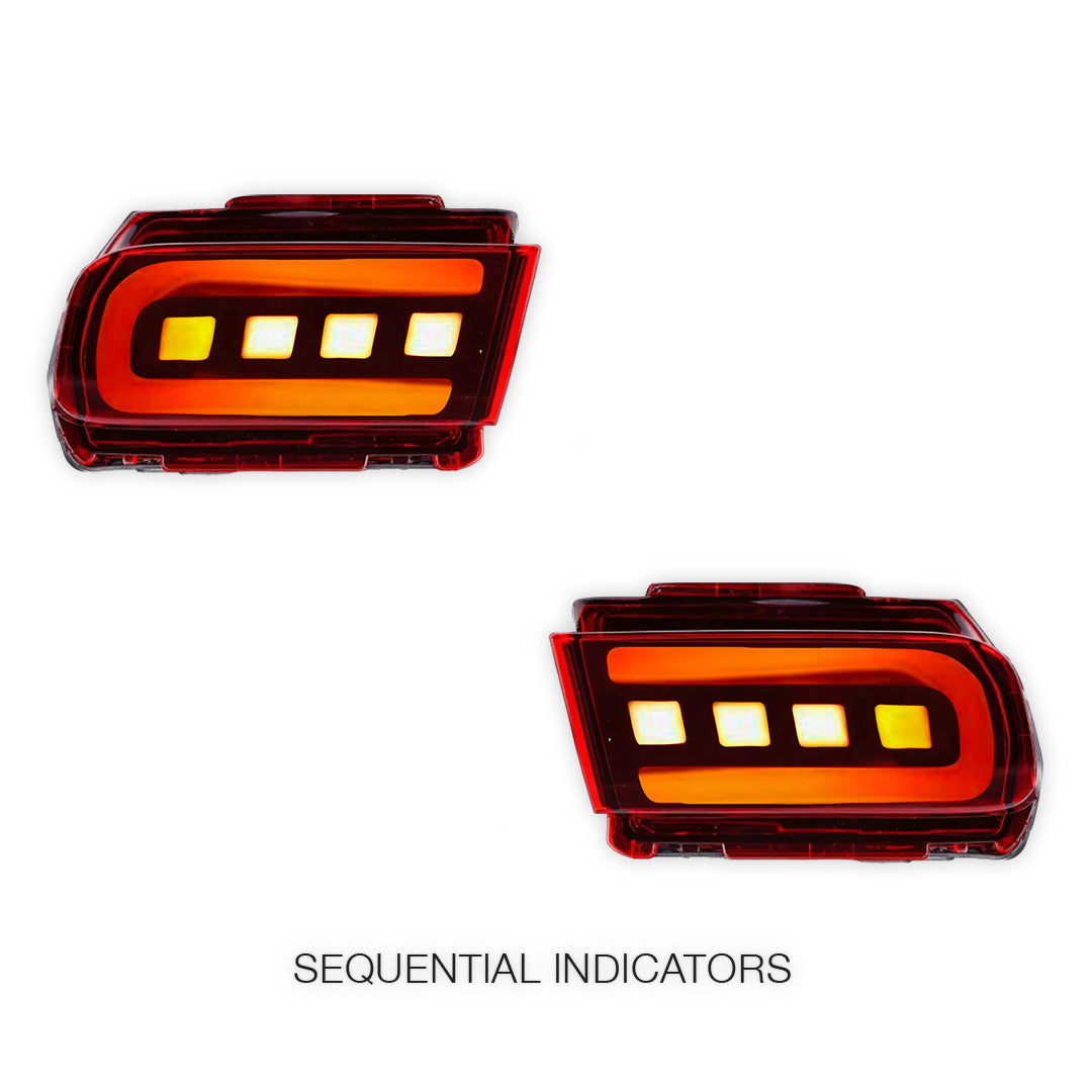 Toyota Prado 150 Series All Models (2010 - 2022) Sequential LED Brake Signal Rear Bumper Lights LH + RH
