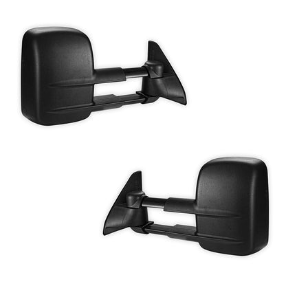 Toyota LandCruiser Prado 120 Series (2002 - 2009) Black Extendable Towing Side Mirrors