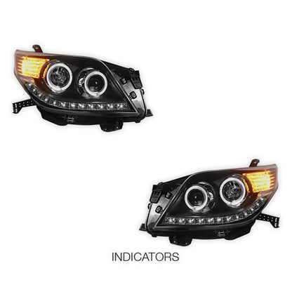 Toyota LandCruiser Prado 150 Series (2009 - 2013) Halo Angel Eyes Headlights LH + RH