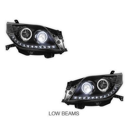 Toyota LandCruiser Prado 150 Series (2009 - 2013) Halo Angel Eyes Headlights LH + RH